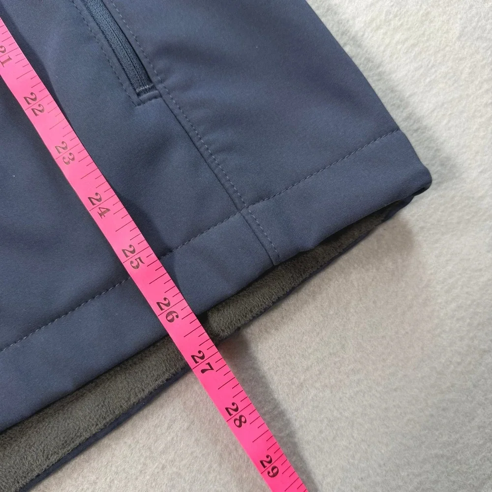 The North Face Apex Bionic Fleece Lined Softshell Jacket M Navy Blue Full Zip